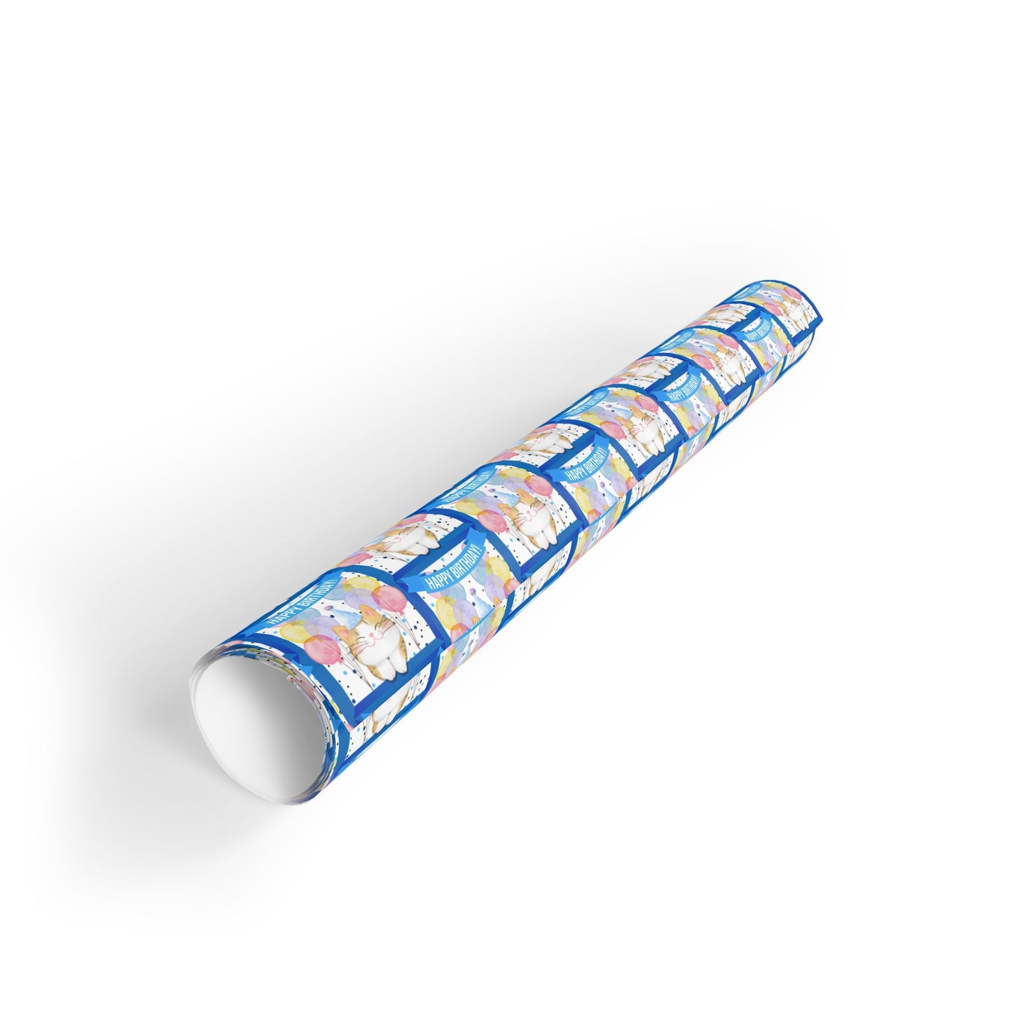 Little Boy Kitty Birthday Wrapping Paper Roll