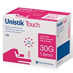 Unistik Touch Flow Safety Lancets 1.5Mm x 30G - 100 Count