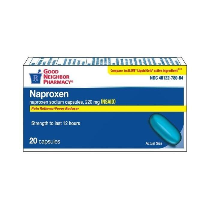 GNP Good Neighbor Pharmacy Naproxeno Sódico 220mg Cápsulas Blandas - 20ct