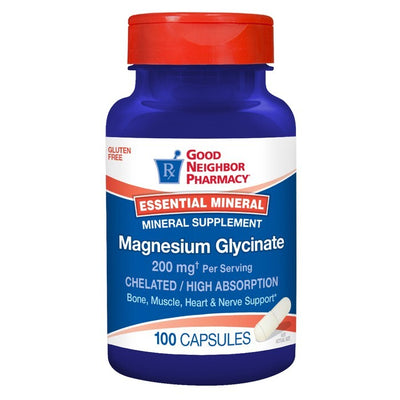 Good Neighbor Pharmacy Magnesium Glycinate 200mg Capsules - 100 Count