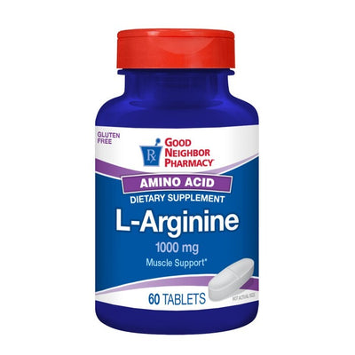 Premium L-Arginine Amino Acid 1000mg Tablets - 60 Count