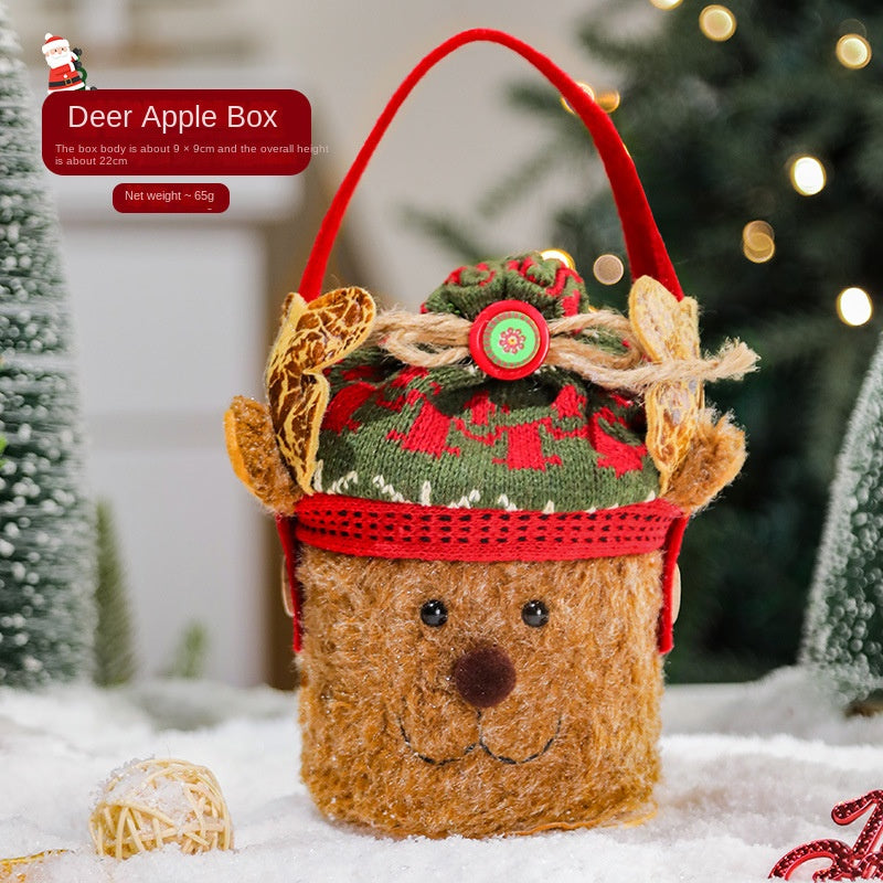 Christmas decorations, cartoon tote bags, gift bags, Christmas gift bags, children's candy bags, apple bags - Korvel