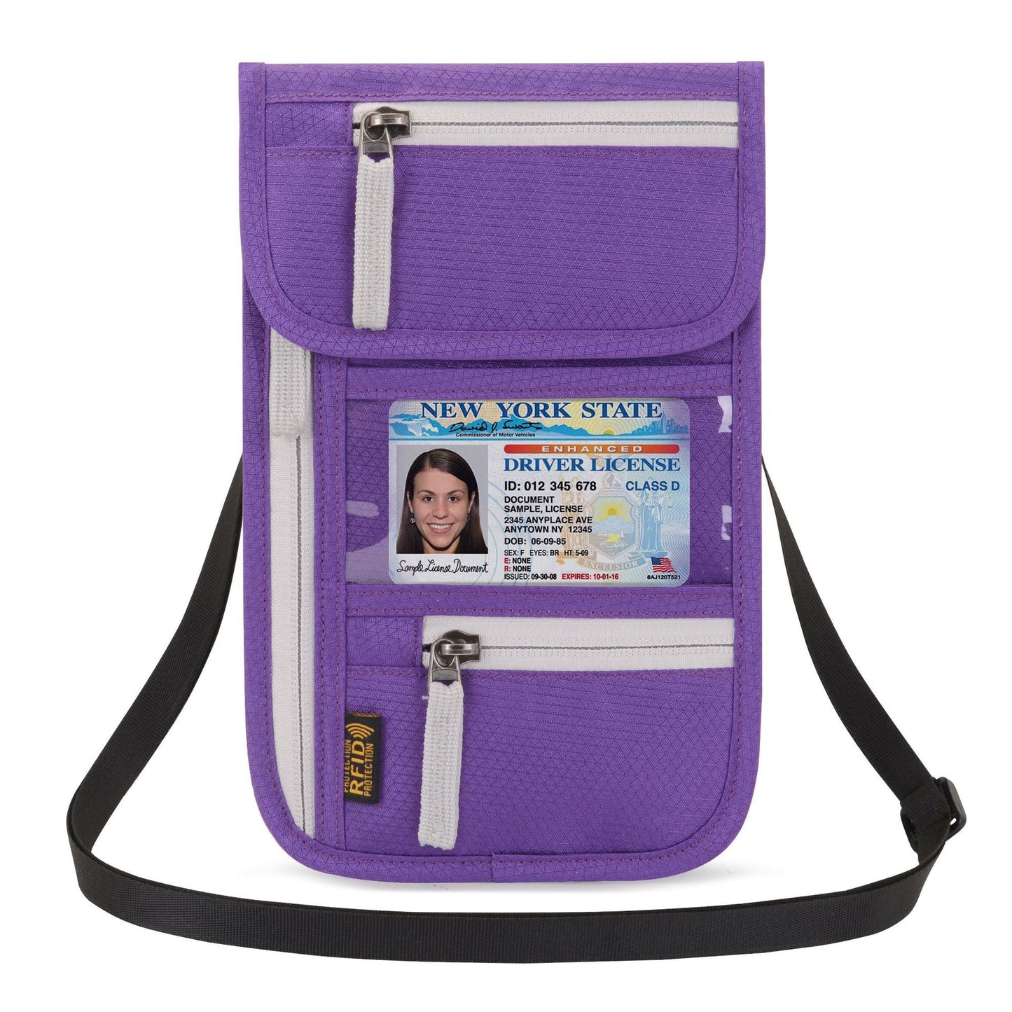 Soporte de Pasaporte Impermeable Multifuncional para Cuello