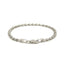 Bracelet de cheville en or blanc 14 carats en forme de cœur - Design ajustable de 2,9 mm