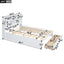 Elegant Queen Size Platform Bed with Storage Headboard, White