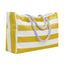 Embroidered Striped Beach Bag with Spacious Design