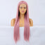 Synthetic Lace Wig Deep Part Long Straight Wig Ombre Pink Cosplay Wigs Synthetic Lace Wigs For Women - Korvel