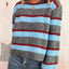 Chic Striped Long Sleeve Sweater with Round Neck - Korvel
