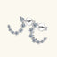 925 Sterling Silver Inlaid Moissanite Stud Earrings - Korvel
