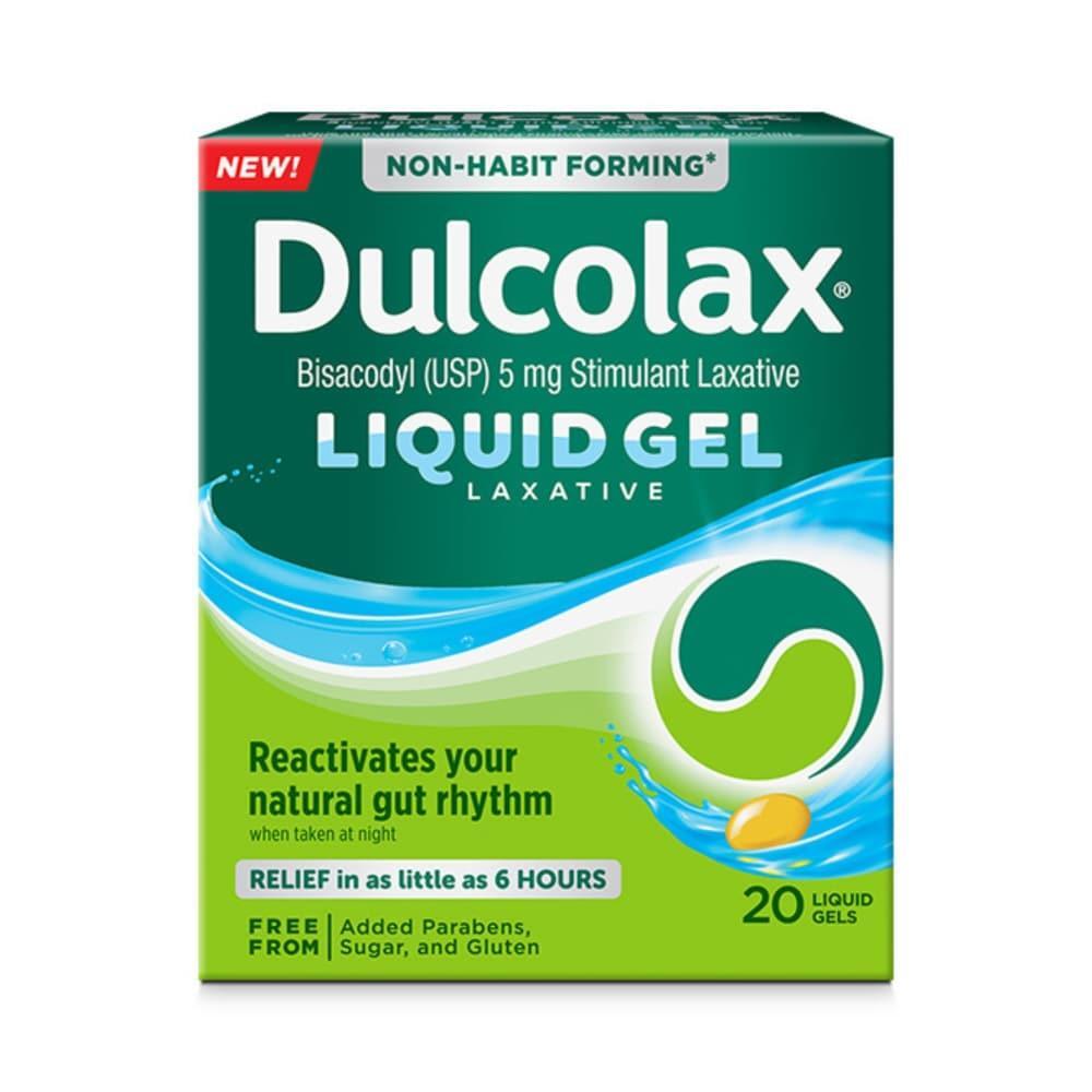 Dulcolax Stimulant Laxative Liquid Gels for Gentle Relief