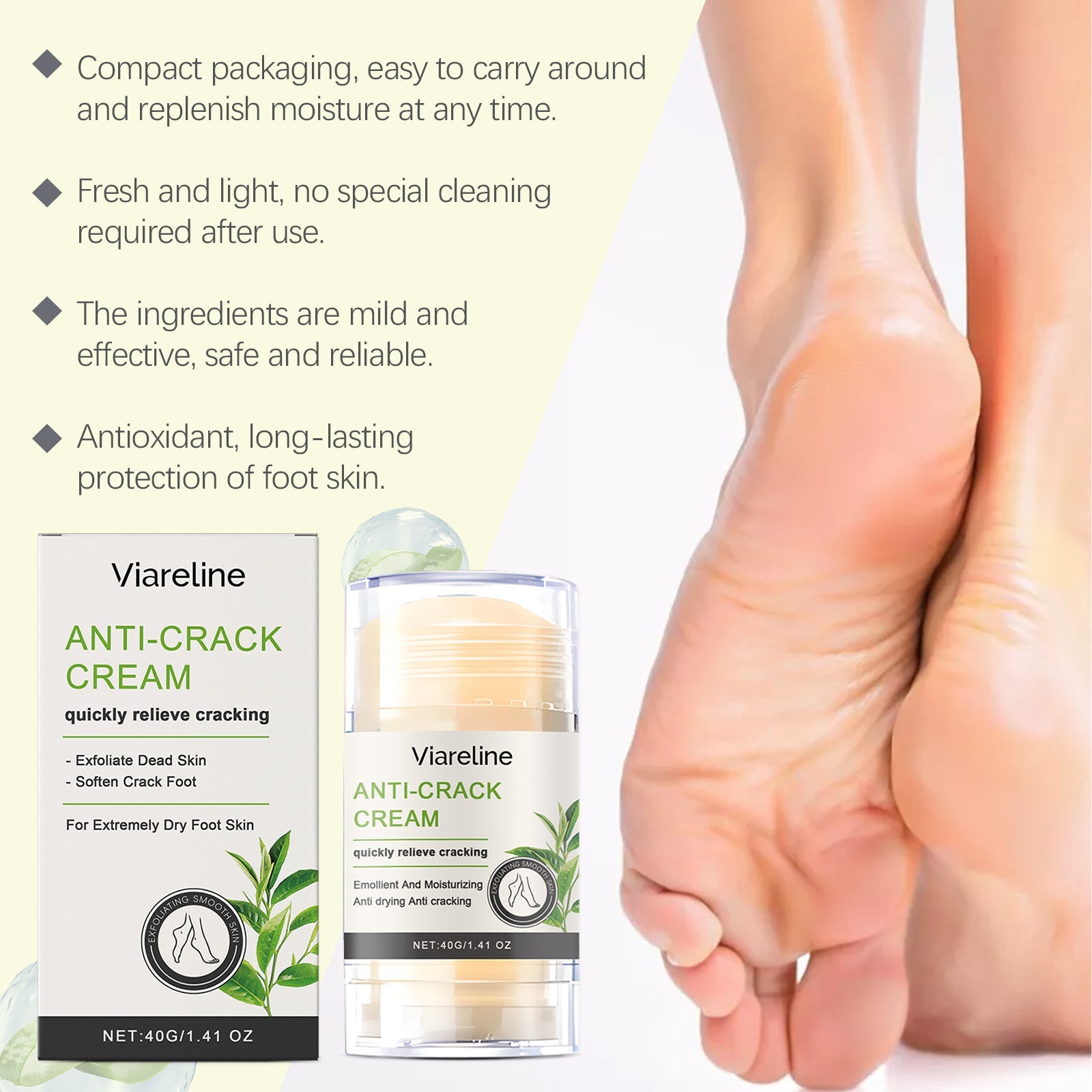 Foot Care Stick Soothes Dry, Hydrates And Moisturizes Foot Skin Daily Care Stick - Korvel