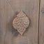 Carved Flower Door Handle, Antique Four Door Cabinet for Living Room Kitchen Hallway (Brown) - Korvel