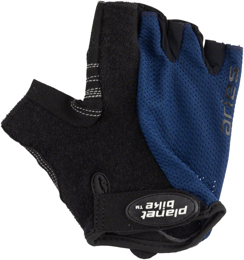 Guantes Planet Bike Aries - Negro/Azul Corto X-Large