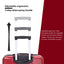 3 Piece Lightweight Luggage Set with Spinner Wheels - Red