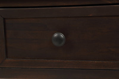 TREXM Espresso Console Table with Storage Drawers