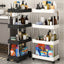 Kitchen multi layer vegetable basket rack floor-standing removable vegetable storage household multi functional trolley - Korvel