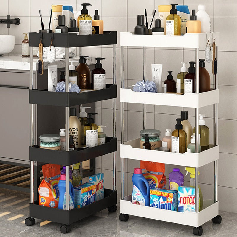 Kitchen multi layer vegetable basket rack floor-standing removable vegetable storage household multi functional trolley - Korvel