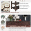 Retro Design Console Table with Two Open Shelves, Pine Solid Wood Frame and Legs for Living Room (Espresso) - Korvel