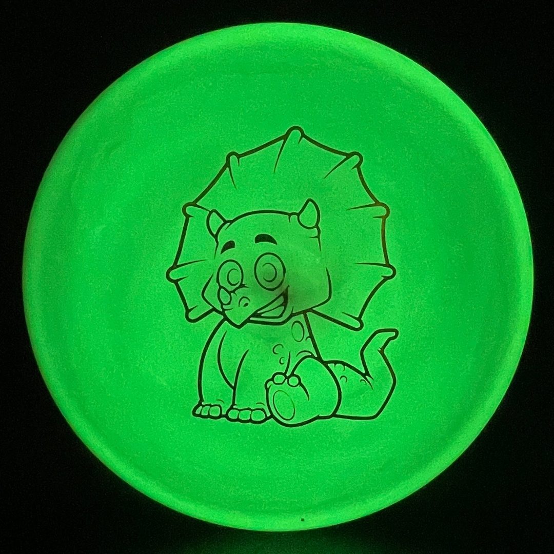 Glow Egg Shell Triceratops - Putter de Disc Golf pour Jeunes