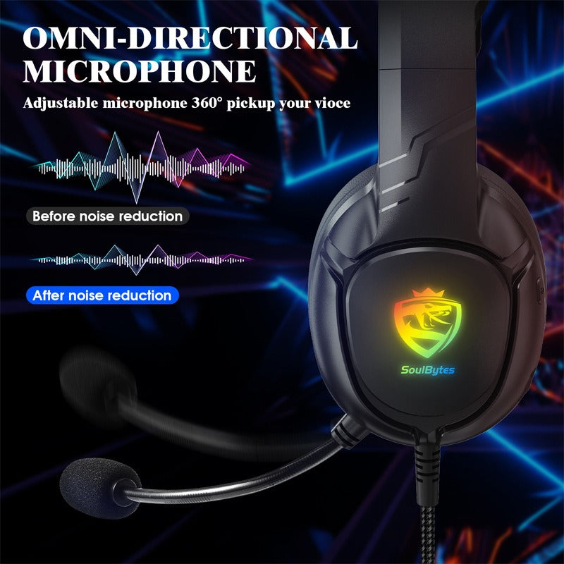 S20 Wired RGB Gaming Headset for Esports and PC