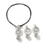Ins Wind Circle CCB Leather Wax Thread Necklace Irregular Metallic Clavicle Chain Set - Korvel