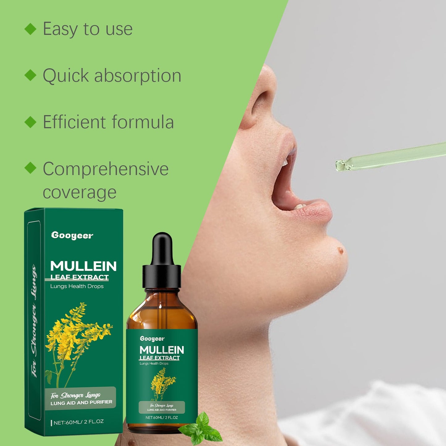 Gotas de Soporte Herbal Premium para los Pulmones