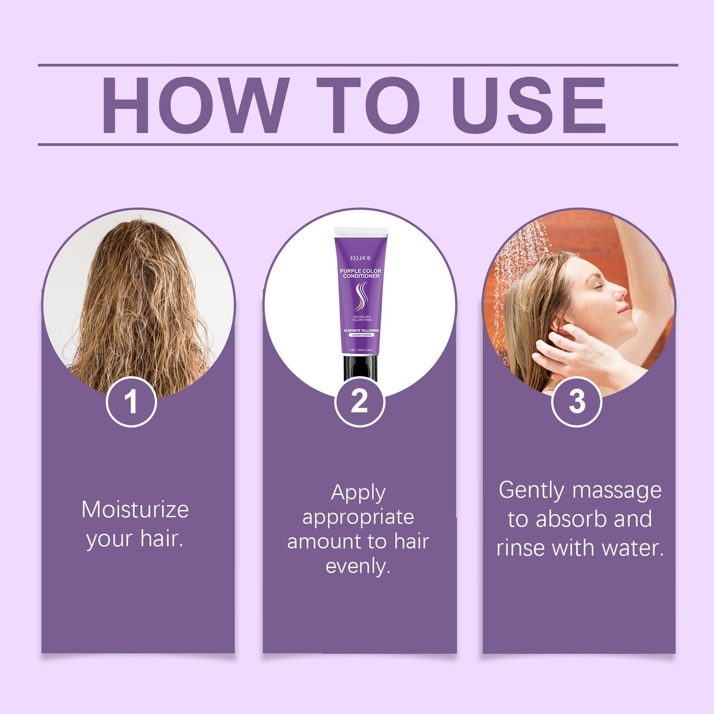 Nourishing Purple Conditioner for Soft, Shiny Hair