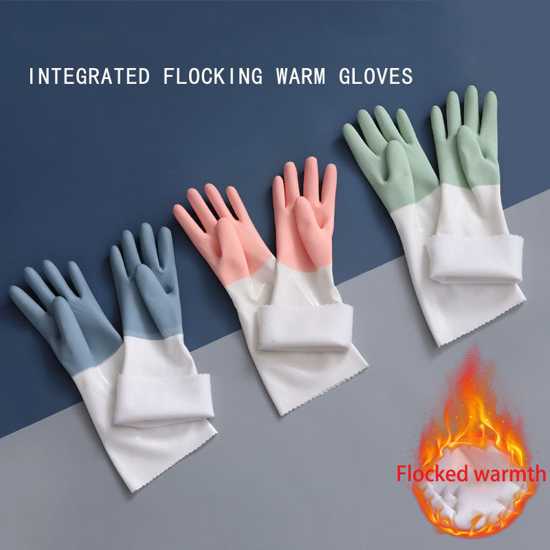 Dishwashing Gloves Durable All-In-One Padded Dishwashing And Clothes Washing Long Thickened Rubber Housework Cleaning Gloves - Korvel