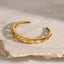 Stainless Steel Inlaid Rhinestone Cutout Bracelet