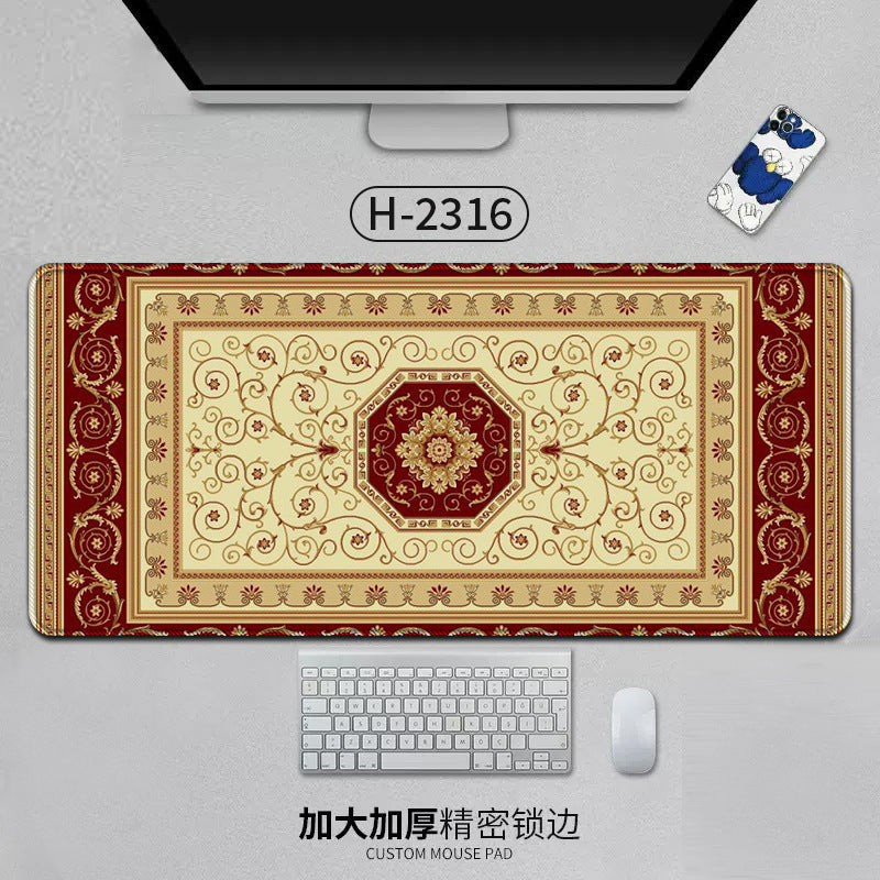 Large Persian Mouse Pad Office Carpet MousePad Natural Rubber Lockedge Anti Slip Desk Mat Laptop Office Game Accessories Pad - Korvel
