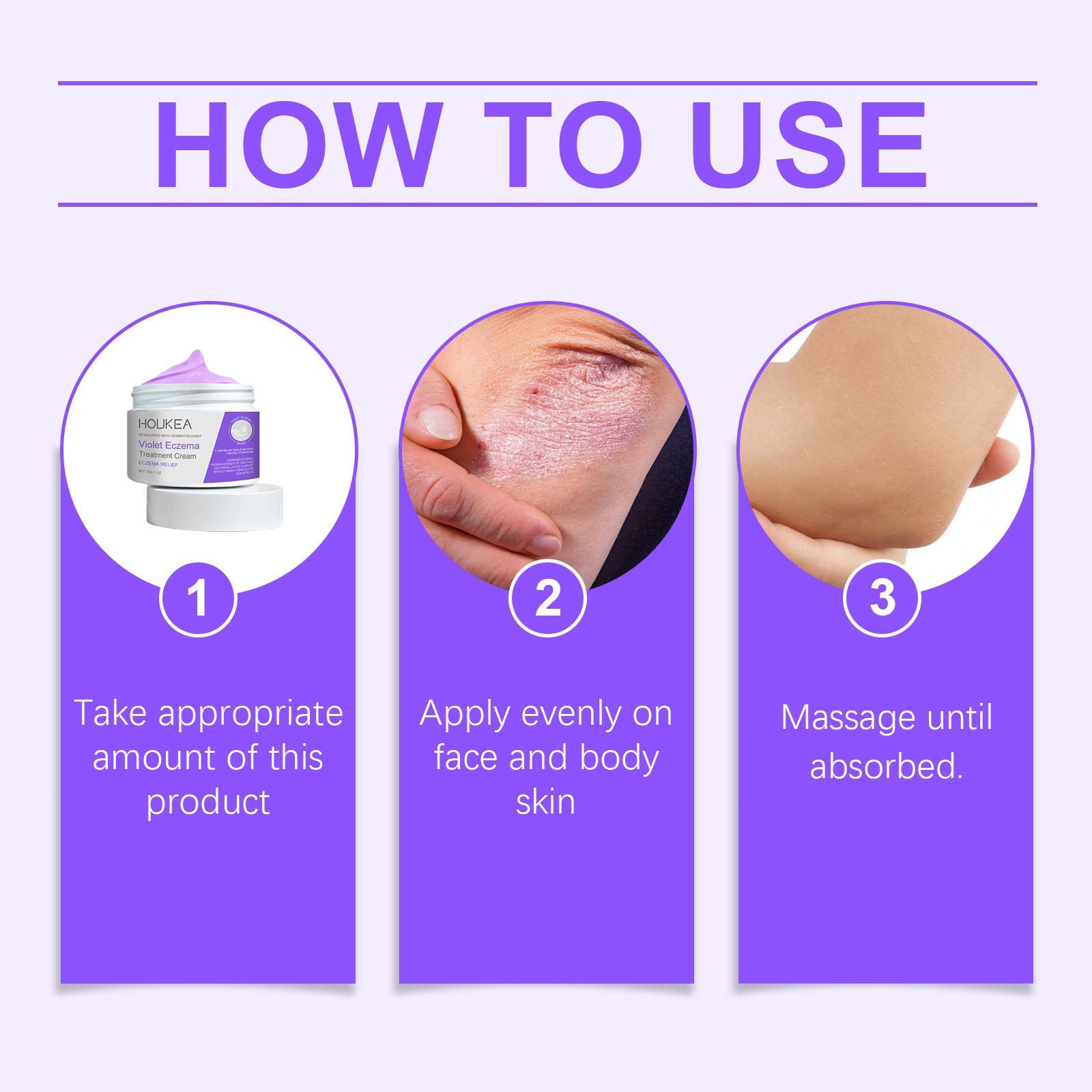 Violet Skin Repair Cream Gently Moisturizes Body Skin And Relieves Dry, Flushed Skin Care - Korvel