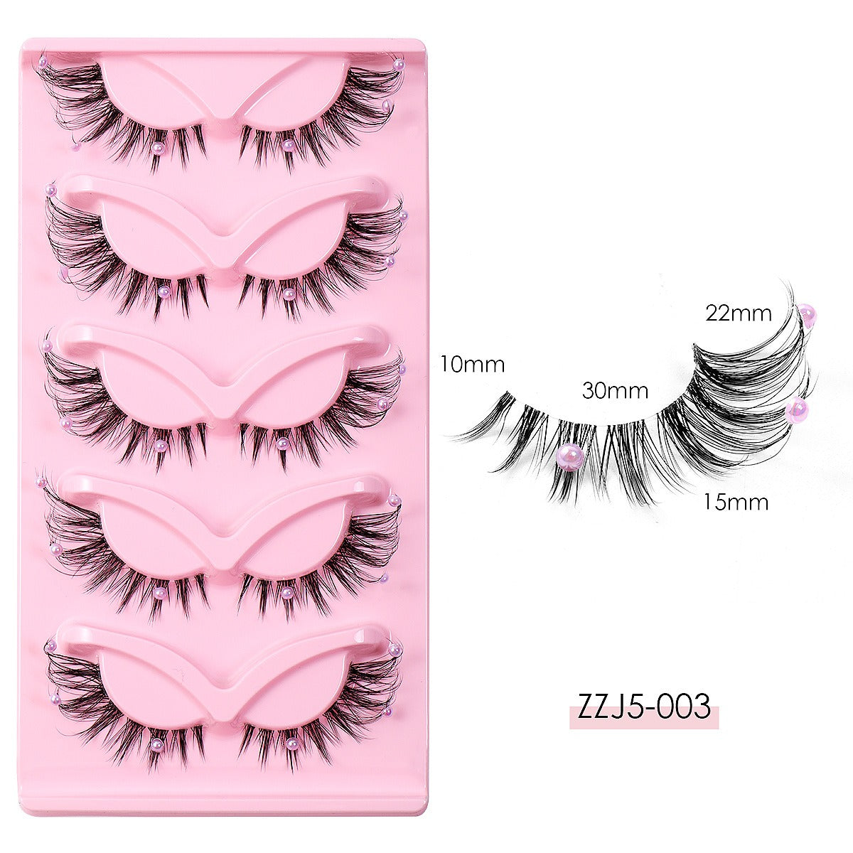 Pestañas de tira 3D con forma de ojo de gato alado Foxy - Vegan Faux Mink