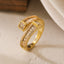 Anillo Ajustable Geométrico de Lujo para Mujeres