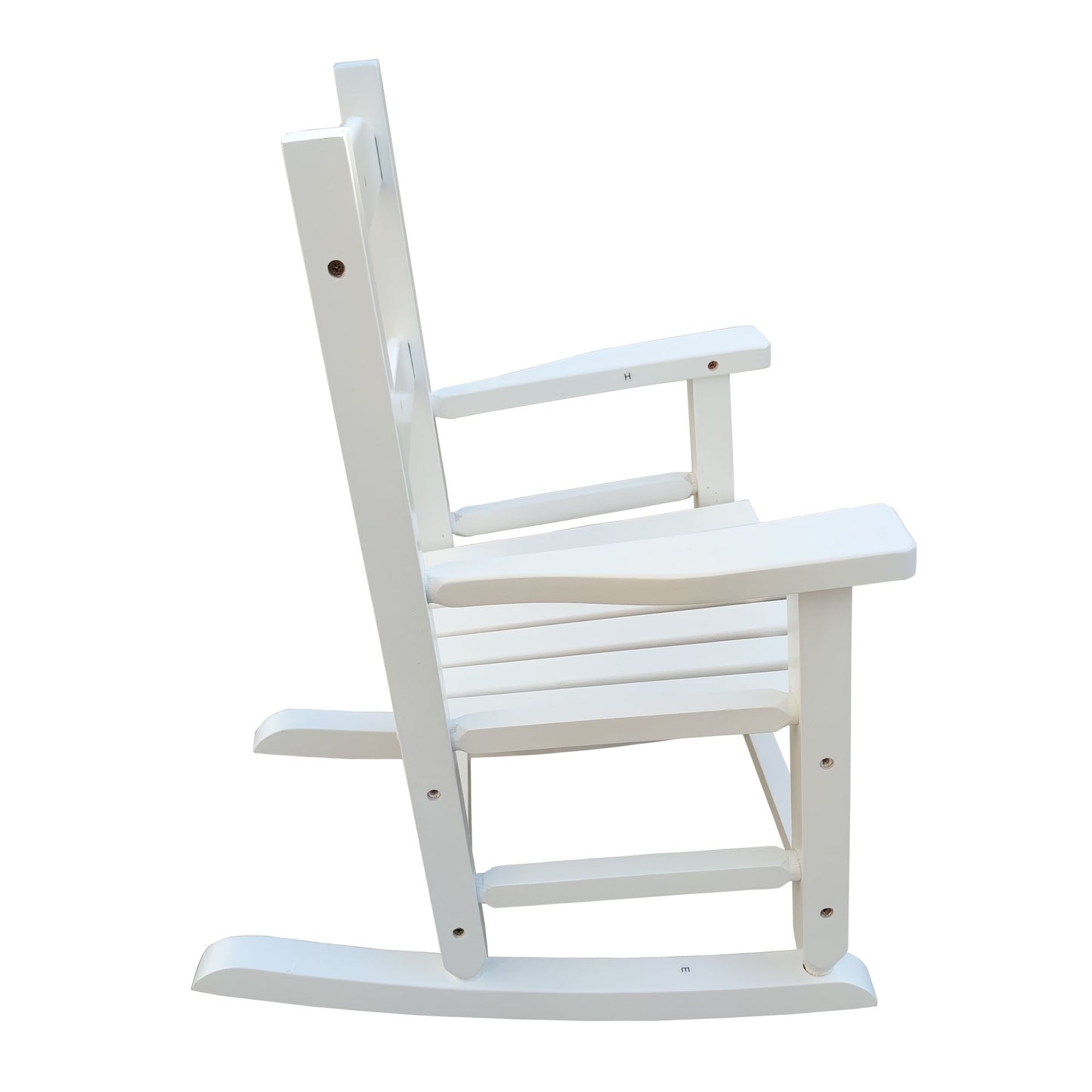 Children's rocking white chair- Indoor or Outdoor -Suitable for kids-Durable-populus wood - Korvel