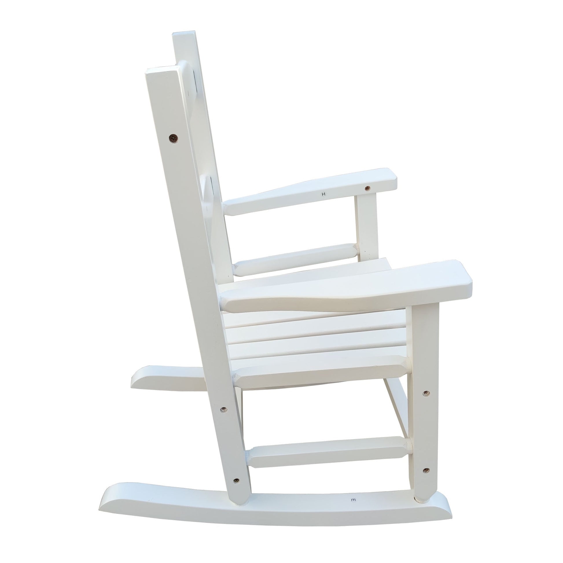 Children's rocking white chair- Indoor or Outdoor -Suitable for kids-Durable-populus wood - Korvel