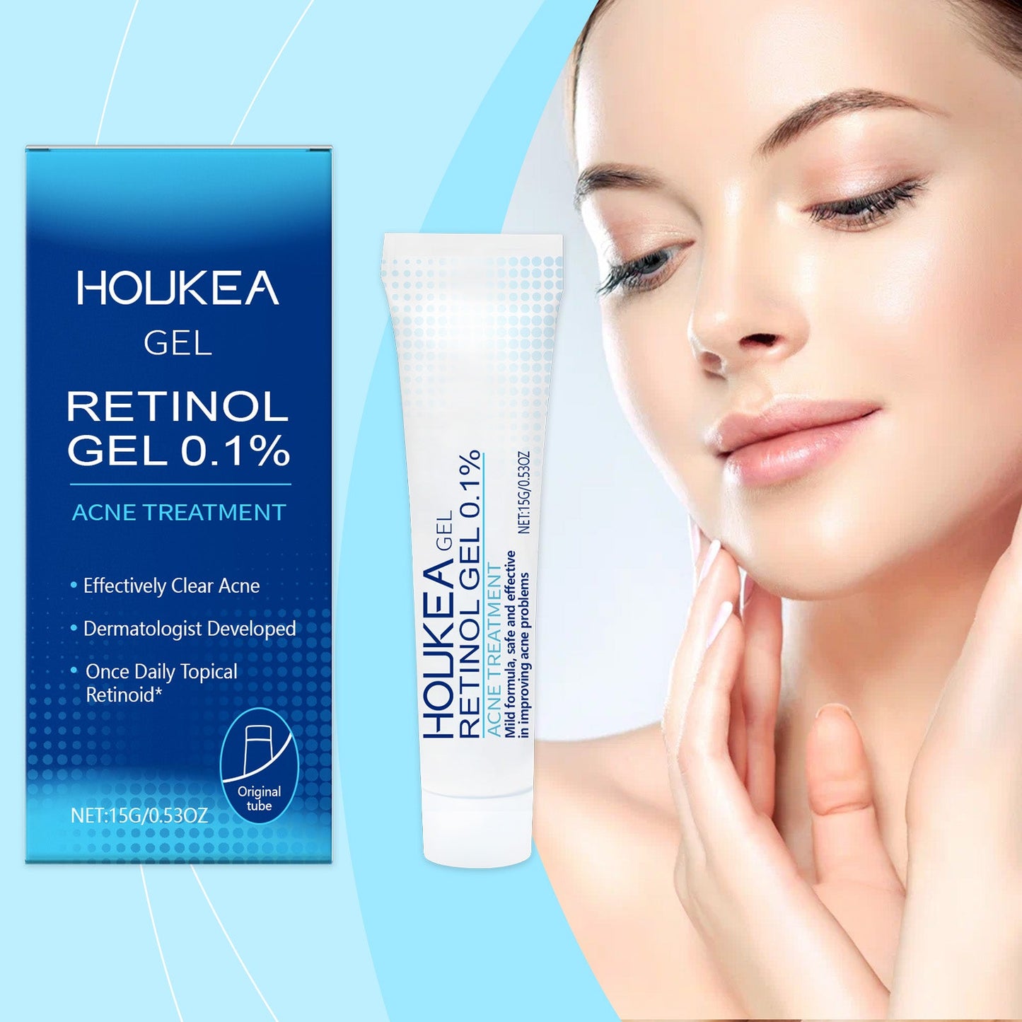 Retinol Gel Gently Cleanses Face Acne Care And Improves Skin Gel - Korvel