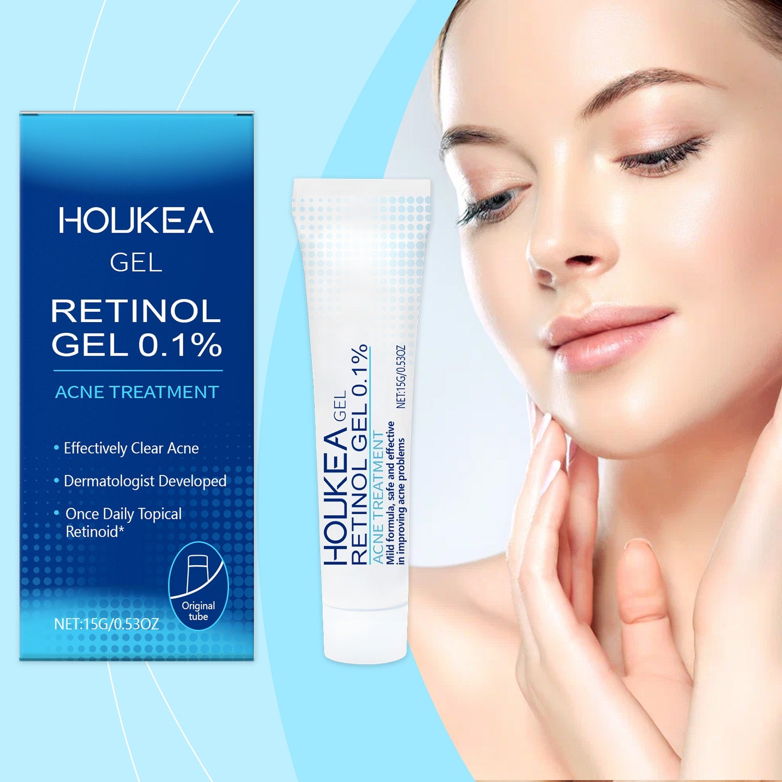 Retinol Gel Gently Cleanses Face Acne Care And Improves Skin Gel - Korvel