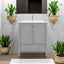 30inchgrey Bathroom Vanity with Sink ComboMulti-functional Bathroom Cabinet with Doors and Drawer Solid Frame and MDF Board - Korvel