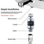 Bathroom Tub Shower Faucets Water Thermometer Electricity LED Display ABS Bathtub Water Temperature Monitor for Home Shower - Korvel