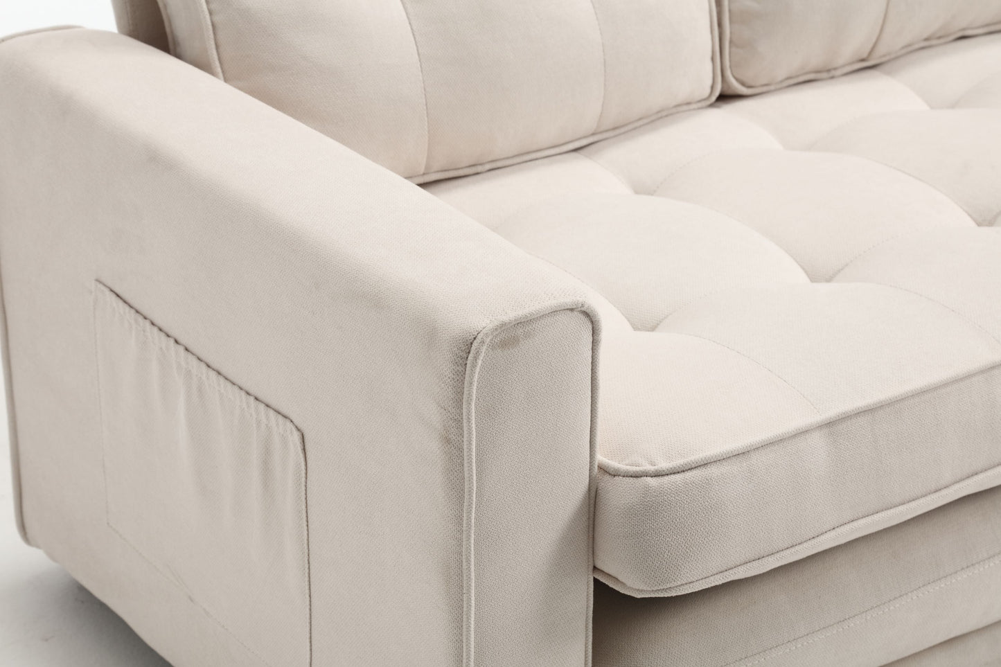 Canapé-lit futon convertible 3 plis - Gris foncé, Gris clair et Beige