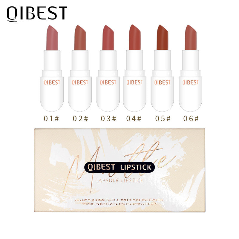 QIBEST Mini Capsule Velvet Matte Lipstick Set