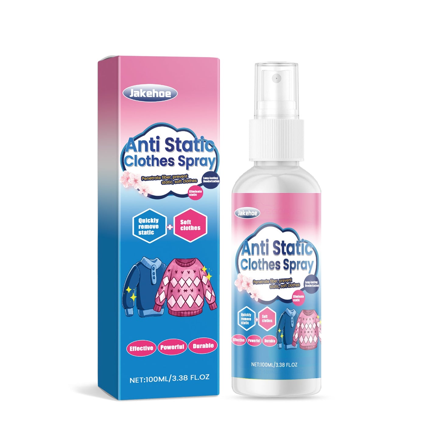 Spray anti-static premium contre les plis pour des vêtements lisses et confortables