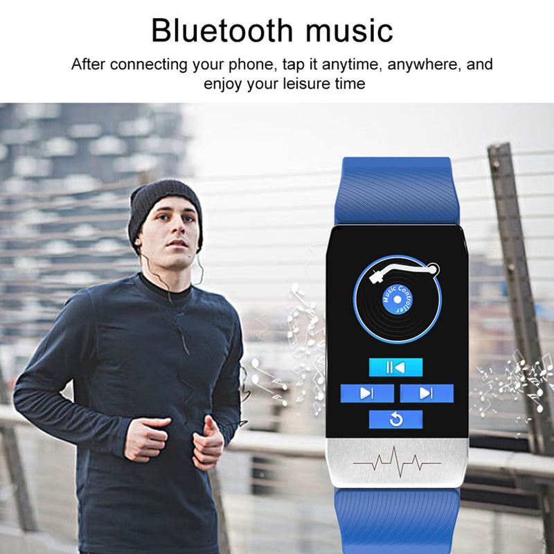 T1 Smart Watch Band With Temperature Immune Measure ECG Heart Rate Blood Pressure Monitor Weather Forecast Drinking Remind - Korvel