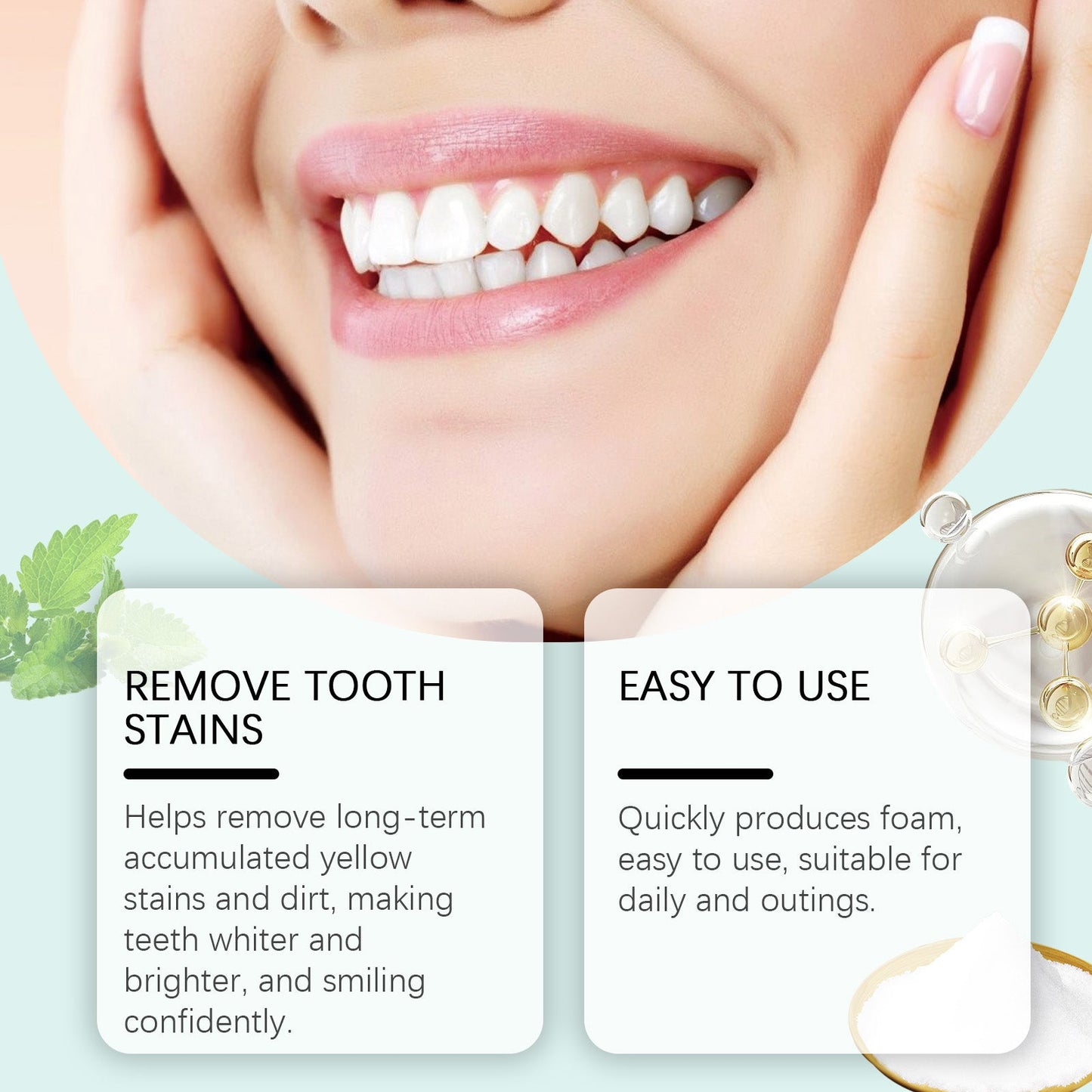 Mint Brightening Toothpaste Tablets for Fresh Breath
