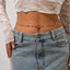 Bohemian style inlaid colorful crystal body chain ins style alloy versatile waist chain - Korvel