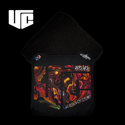 2026 HOAX Trippy Black Cornhole Bags - Ultimate Hybrid Performance - Korvel