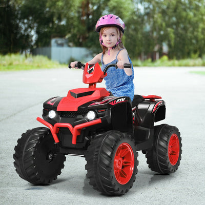 ATV électrique pour enfants 12V avec lumières LED - Rouge