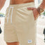 Lace-up Drawstring Corduroy Jogger Shorts for Men
