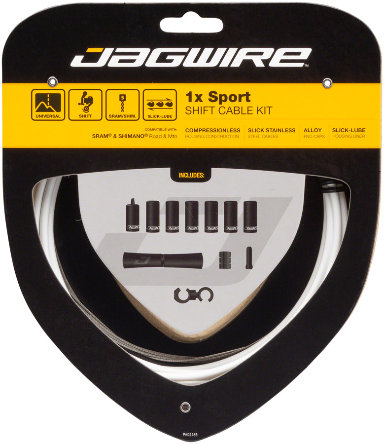 Jagwire 1x Sport Shift Cable Kit for SRAM/Shimano - White