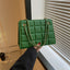 Plaid Diamond-Pattern Embroidered Shoulder Bag for Women